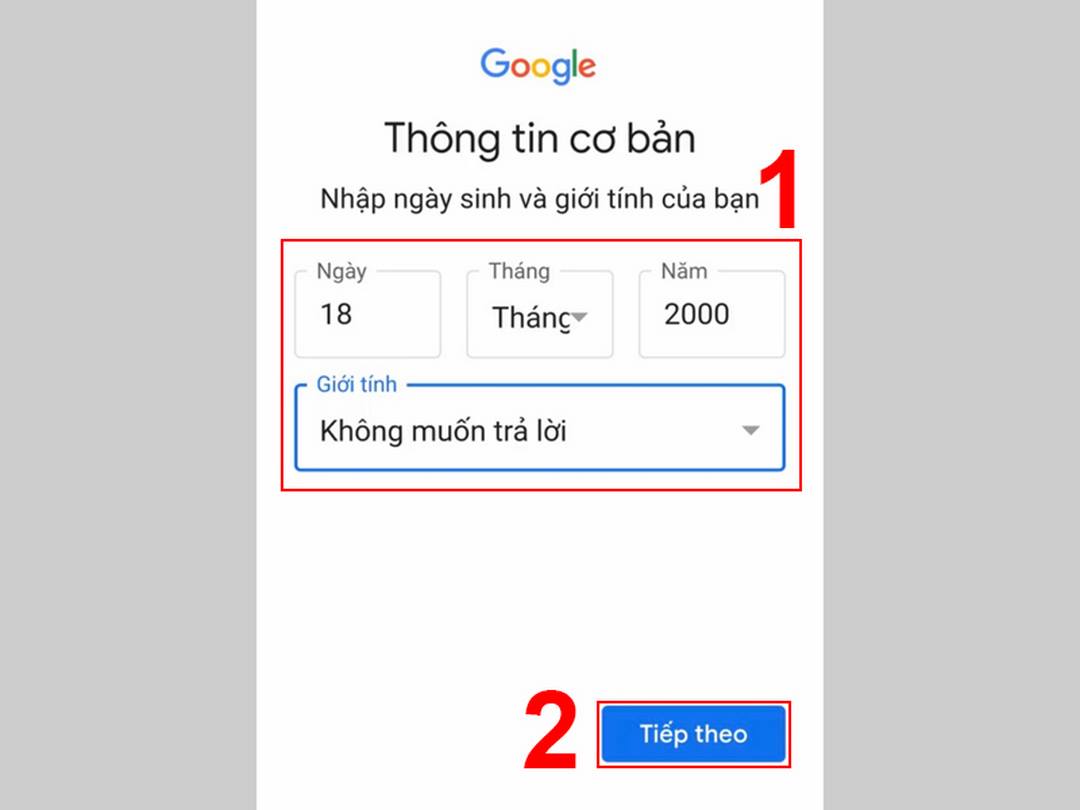 Cách tạo gmail thông qua di động